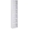 VASAGLE Bibliothèque, Étagère de Rangement 6 Niveaux, Meuble, Cube, pour Salon, Bureau, Chambre, Style Scandinave, 40 x 24 x 178,5 cm, Blanc par songmics