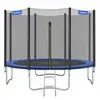 SONGMICS Trampoline extérieur avec échelle et filet de protection, Ble...