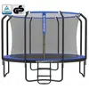 SONGMICS Trampoline Tüv Rheinland Gs Certifica, Trampoline De Jardin Rond,diamètre 366cm, Bleu Foncé