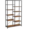 Bibliothèque VASAGLE Meuble de Rangement 5 Niveaux Marron Rustique et ...
