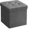 Songmics Banc de rangement pliable 30 cm, Gris Foncé LSF028G01