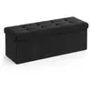 Banc de rangement pliable SONGMICS - Capacité de charge 300 kg - Imita...