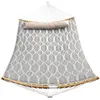Hamac En Tissu Matelassé, Losange Gris + Beige