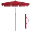 SONGMICS Sonnenschirm für Balkon, rechteckiger Gartenschirm, 200 x 125...