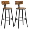 Vasagle, Tabouret de bar, 2 tabourets de bar LBC026B01V2 marron