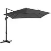 Parasol déporté de jardin 3 x 3 m, Gris GPU039G01