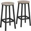 Tabourets hauts - VASAGLE - Lot de 2 - Cadre en acier - Hauteur 65 cm ...