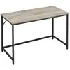 SONGMICS Vasagle Bureau, Table, Poste de Travail, 80 x 50 x 75 cm, pour Bureau, Salon, Chambre, Assemblage Simple, Métal, Style Industriel, Grège et Noir par