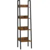 VASAGLE Tagère échelle, Bibliothèque à 4 Niveaux, Meuble de Rangement sur Pied, pour Salon, Chambre, Cuisine, Cadre en Acier, Facile à Assembler, Style