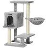 FEANDREA Krabpaal voor Katten, Kleine Kattenboom, 84 cm, Lichtgrijs