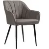 Chaise de salle à manger avec accoudoirs, Gris LDC079G01