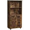 Buffet de cuisine VASAGLE - Marron Rustique - 2 Compartiments Ouverts ...