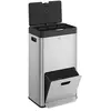 Songmics Poubelle de cuisine 3 compartiments argent LTB550E60