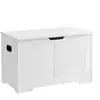 VASAGLE Coffre de rangement avec 2 charnières de sécurité, Blanc / 40 ...