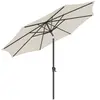 Parasol de jardin avec manivelle, Beige / Ø 3,4 m GPU045M01