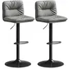 2 tabourets de bar réglables, Gris LJB094G01