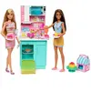Barbie - Coffret Cuisine et Pâtisserie avec Poupées