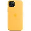 Apple Silicone Backcover MagSafe voor de iPhone 15 Plus - Sunshine
