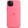 Apple Coque en silicone avec MagSafe pour iPhone 15 Plus Rose