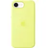 Coque Apple iPhone 16e en silicone Jaune Néon