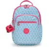 Kipling SEOUL S Petit sac à dos, Dreamy Geo C (Bleu)