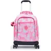 Kipling NEW ZEA Grand sac à dos à roulettes, Garden Clouds (Rose)