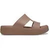 Crocs Sandales Getaway à plateforme et bride en H pour femme, latte, 41/42 EU