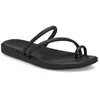 Crocs Sandales plates Miami pour femme, Noir, 38/39 EU