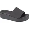 Crocs Brooklyn Slide Sandale pour femme, Noir, 41/42 EU, Noir, 43 EU