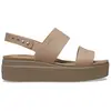 Crocs Femme Brooklyn Low Wedge Sabot, Latte Mushroom, 36/37 EU
