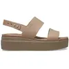 Crocs Femme Brooklyn Low Wedge Sabot, Latte Mushroom, 39/40 EU