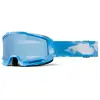 100percent 100% Ski Goggles Okan Hiper - Cloud 9 - Mirror Blue Lens - L