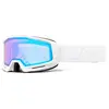 100percent 100% Ski Goggles Okan Hiper - White/Turquoise - Mirror Turquoise Lens - L