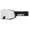100percent 100% Ski Goggles Snowcraft Hiper - Black/Silver - Silver Mirror Lens - L