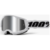 100% Strata 2 Essential Chrome Lunettes de motocross (White/Black)