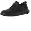 Skechers Skechers Baskets En Cuir Garza À Enfiler, Noir - 41