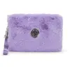 Kipling Pochette Fancy Soft Fur Lilac Mauve Grand Femme 100% Polyester