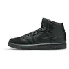 Nike Air Jordan 1 Mid - Maat 45 - Heren Sneakers - Zwart - Leer
