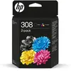 HP 308 originele 2-pack combo zwarte/driekleureninktcartridges