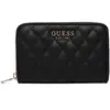 Guess, Femmes, Portefeuille, Atabey SLG Medium Zip Around Wallet, Noir