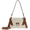 GUESS schoudertas Karnilla Flap Shoulder Bag Natural / Cognac beige