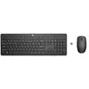 HP Inc. HP 235 - Kit clavier et souris - Disposition 3 zones, Low Profile Key travel - Full Size - Sans fil - 2,4 GHz - Allemand - Noir - Smart Buy