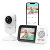 Simyke Moniteur vidéo pour bébé caméra WiFi pour bébé affichage de 28 ...