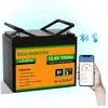 ECO-WORTHY Batterie Lithium 12V 100AH Bluetooth Batterie LiFePO4,Prote...