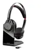 Poly Voyager Focus UC B825-M - Micro-casque - sur-oreille - Bluetooth - sans fil - Suppresseur de bruit actif