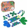 GIPSY TOYS CREW PACK (BLEU/VERT) CLIXO - JEU DE CONSTRUCTION MAGNETIQUE, FLEXIBLE, DURABLE ET IMAGINATIF   30 PIECES   DES 4 ANS