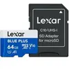 Carte mémoire micro SDXC Lexar Blue Plus 64 Go UHS-I