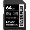 Lexar Carte SD Silver Plus UHS-1 64 Go V30 R205/W100 Mo/s