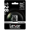 Lexar Carte SD Silver Plus UHS-1 128 Go V30 R205/W150 Mo/s
