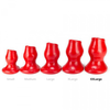 Oxballs - Pighole 5 - Holle Buttplug - Rood - Maat XXL